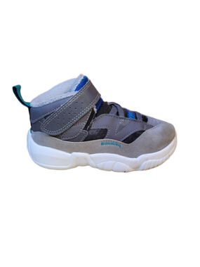 Jordan Jumpman Two Trey Light Graphite Sport Royal Kids Slip On No Tie Shoes